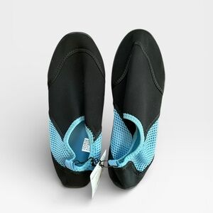 Women's Black and Light Blue Water Shoes